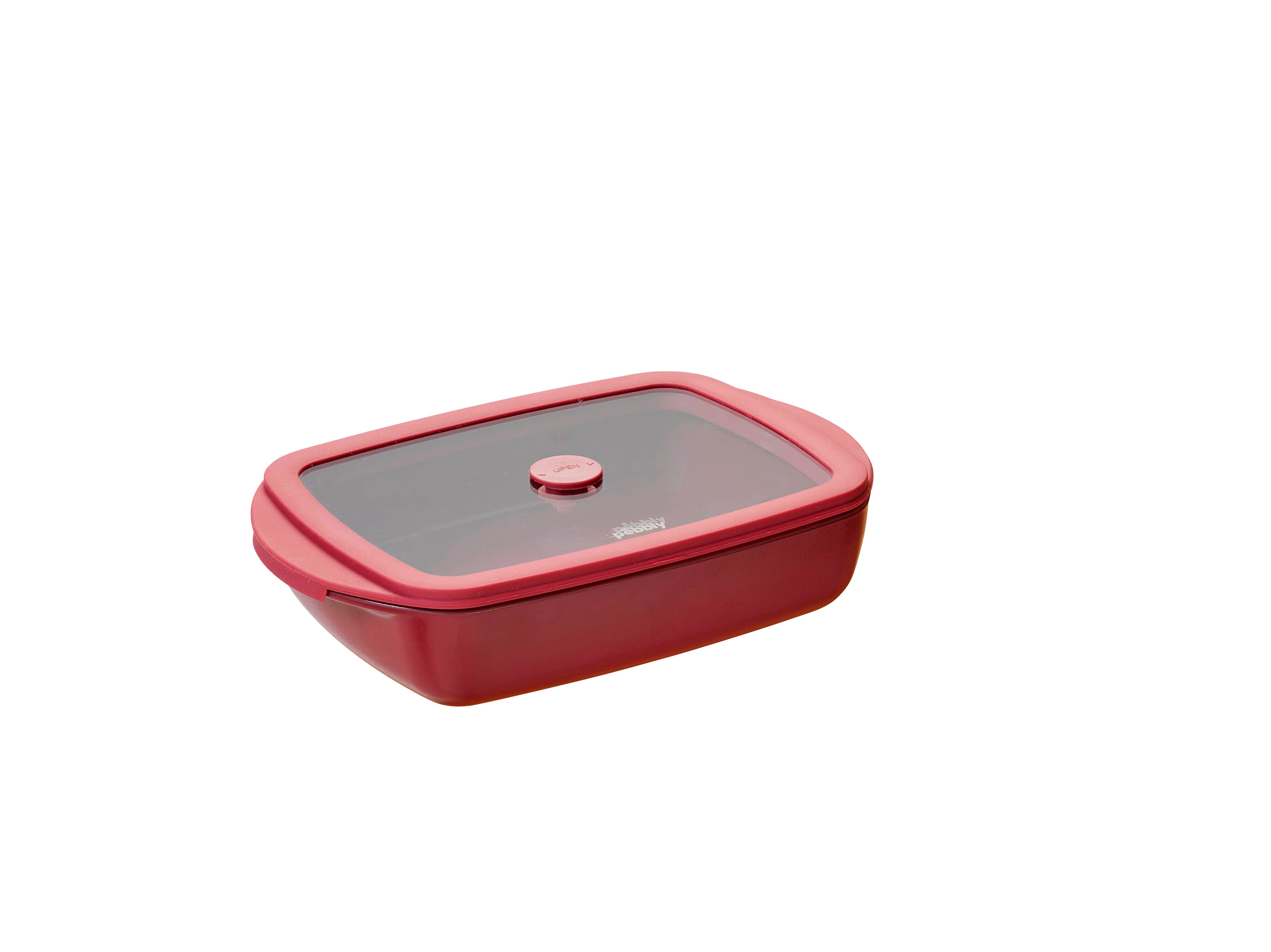 Rectangular Glass Oven Dish with Lid – 0.8L Cream