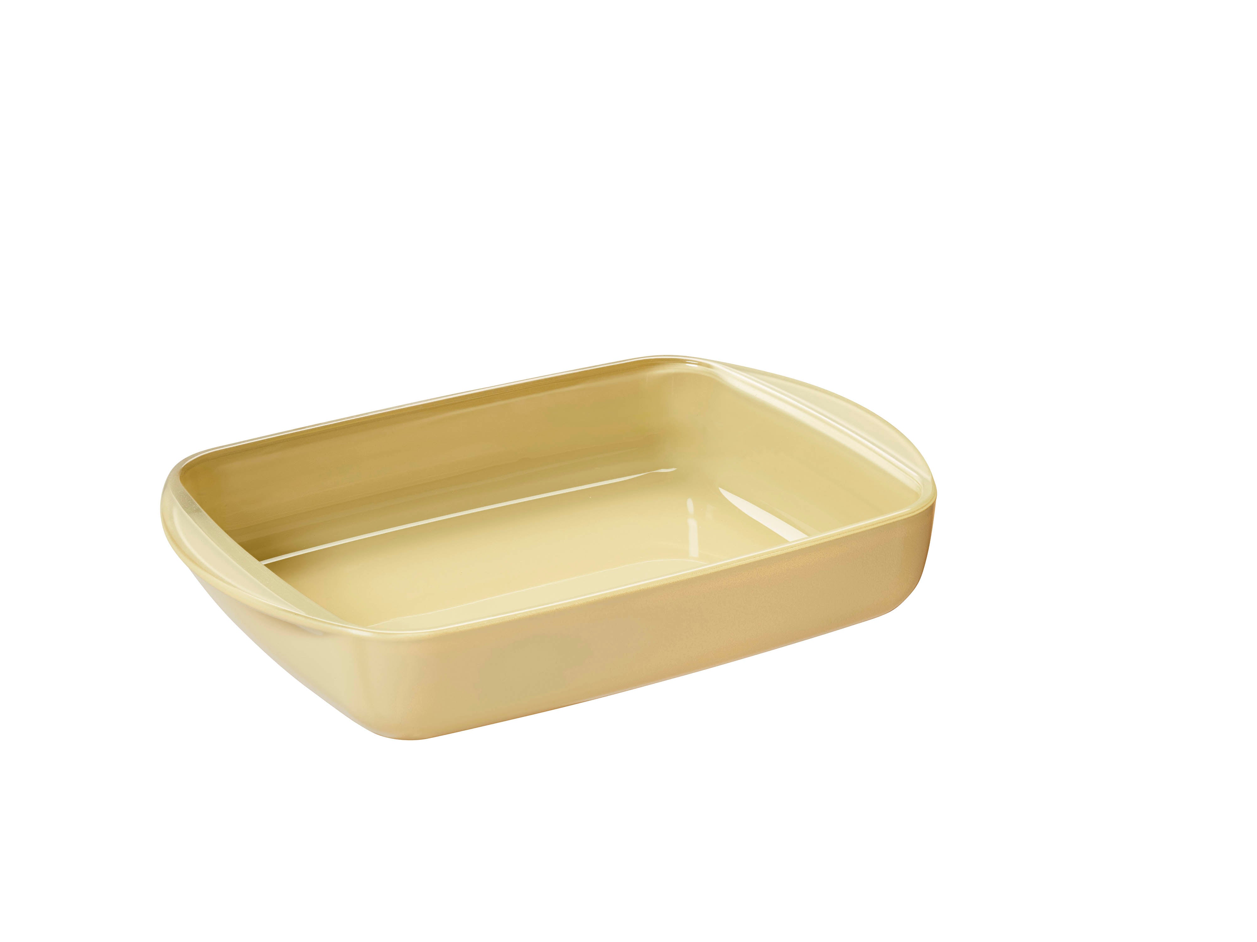 Rectangular Glass Oven Dish with Lid – 1.6L Cream