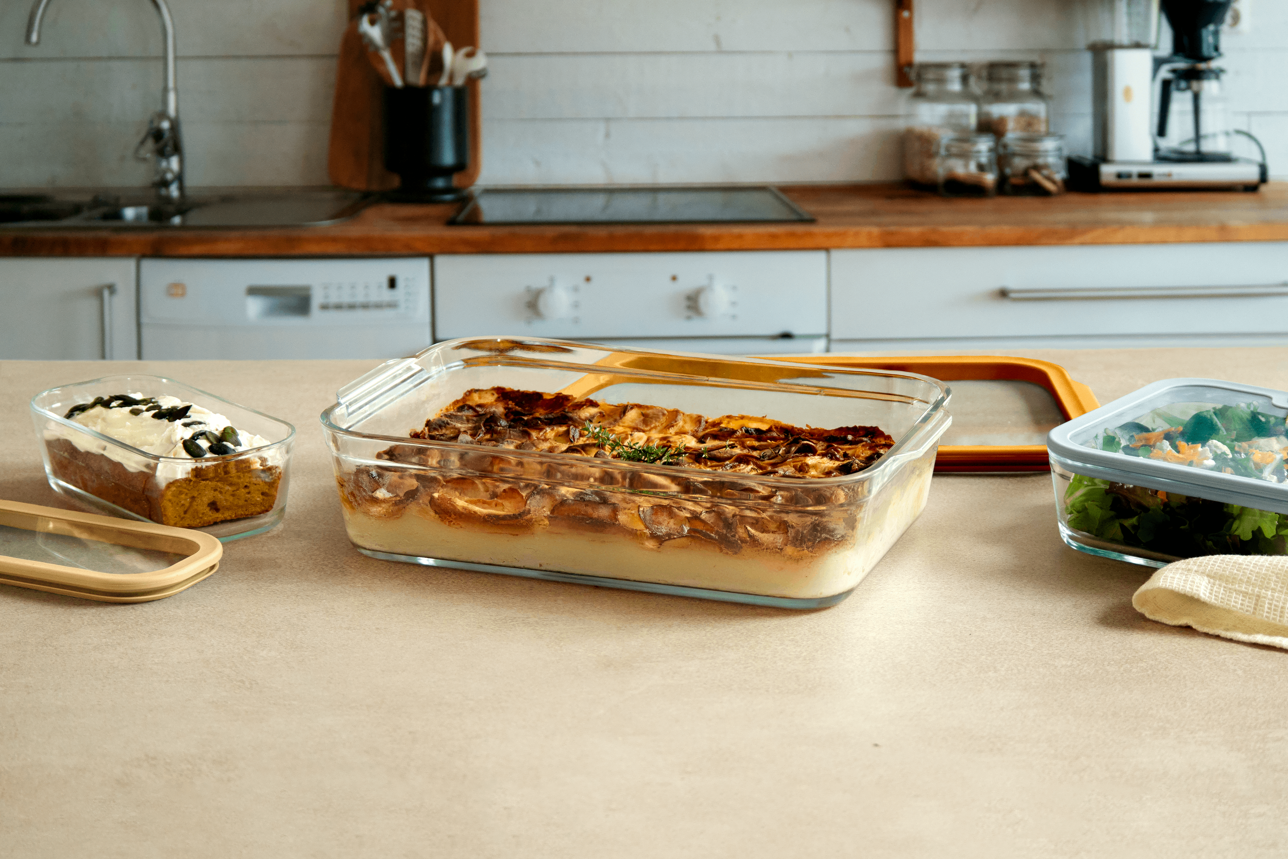 Glass Cooking & Storage Set (Set of 3)