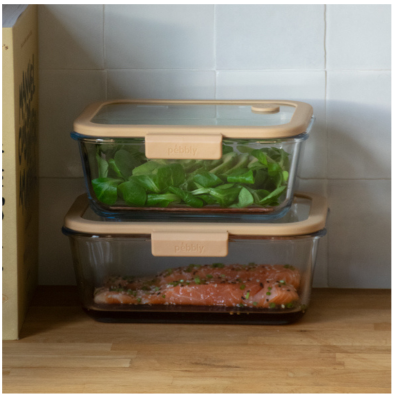 Glass Food Storage Container with Vacuum Lid