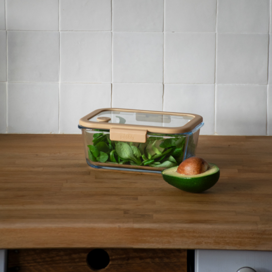 Glass Food Storage Container with Vacuum Lid