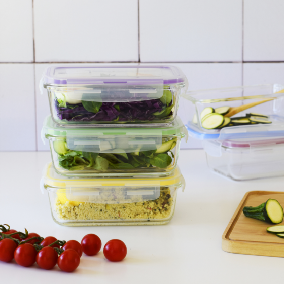 Glass Batch Cooking Set (5 pieces) Rectangular