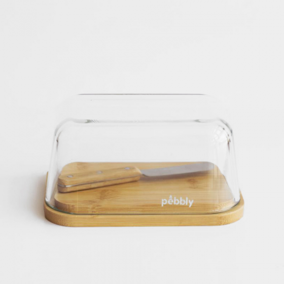 Butterdish and Spreader Bamboo