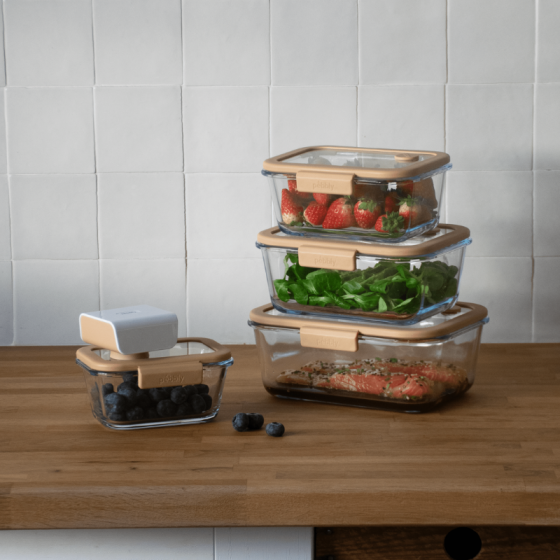 Glass Vacuum Starter Pack (4 Containers + Pump)