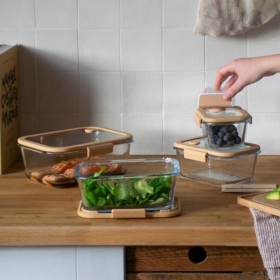 Glass Vacuum Starter Pack (4 Containers + Pump)