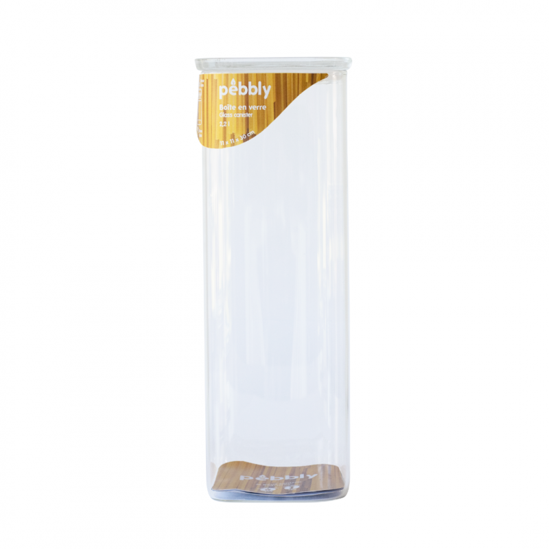 Glass Storage Container with Glass Lid - Square