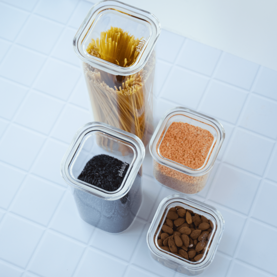 Glass Storage Container with Glass Lid - Square