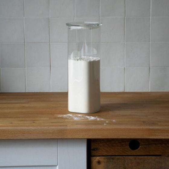 Glass Storage Container with Glass Lid - Square