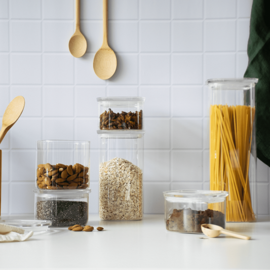 Glass Storage Container with Glass Lid - Square