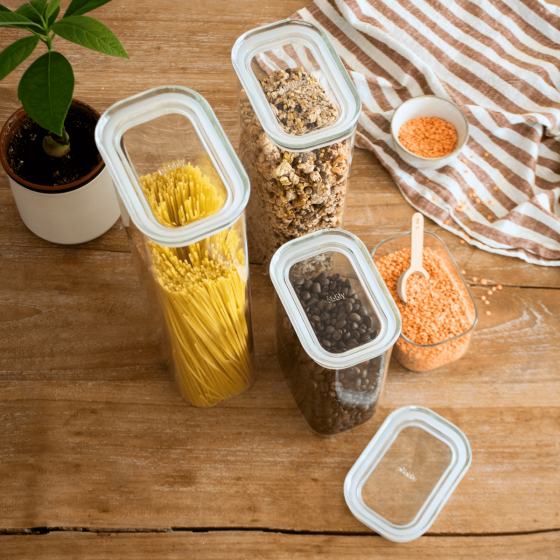 Glass Storage Container with Glass Lid - Rectangular