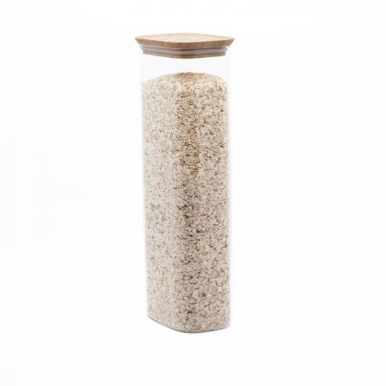 Glass Storage Container with Bamboo Lid - Rectangular