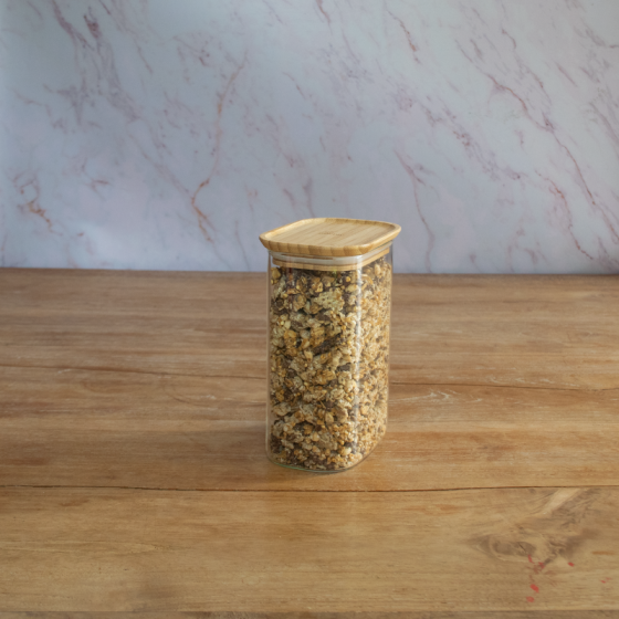 Glass Storage Container with Bamboo Lid - Rectangular