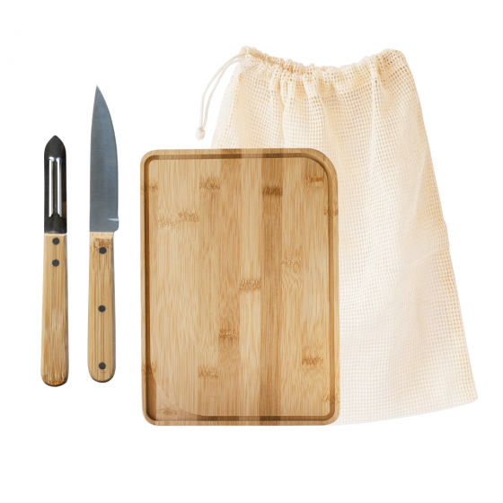 Chef Set - Cutting Board with Peeler & Paring Knife