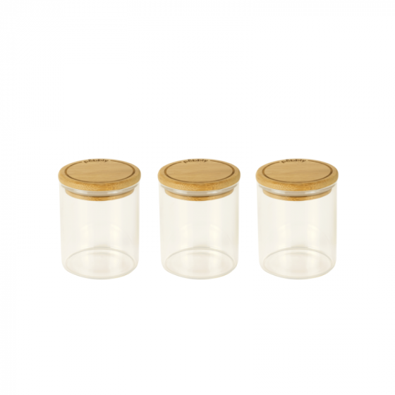 Glass Spice Jars Round (3 piece set)