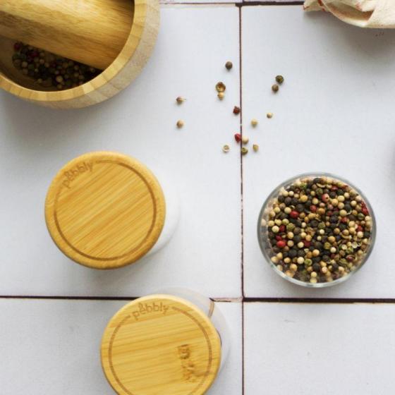 Glass Spice Jars Round (3 piece set)