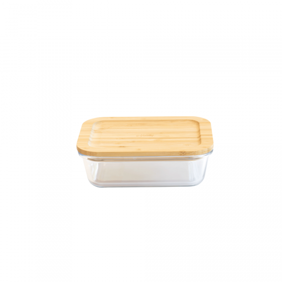 Glass Storage Container with Bamboo Lid - Rectangular