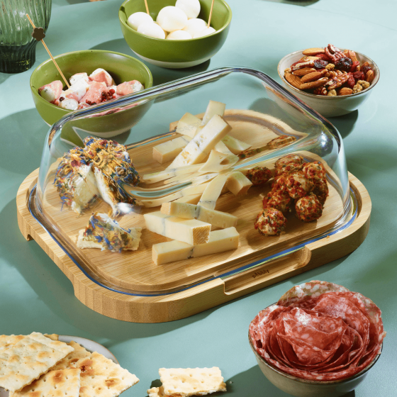 Cheese Box (Glass & Bamboo)