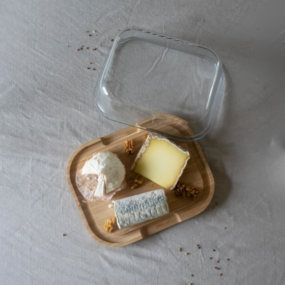 Cheese Box (Glass & Bamboo)